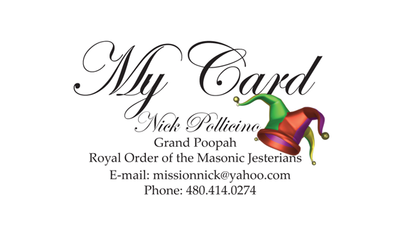 Grand Poopah business card